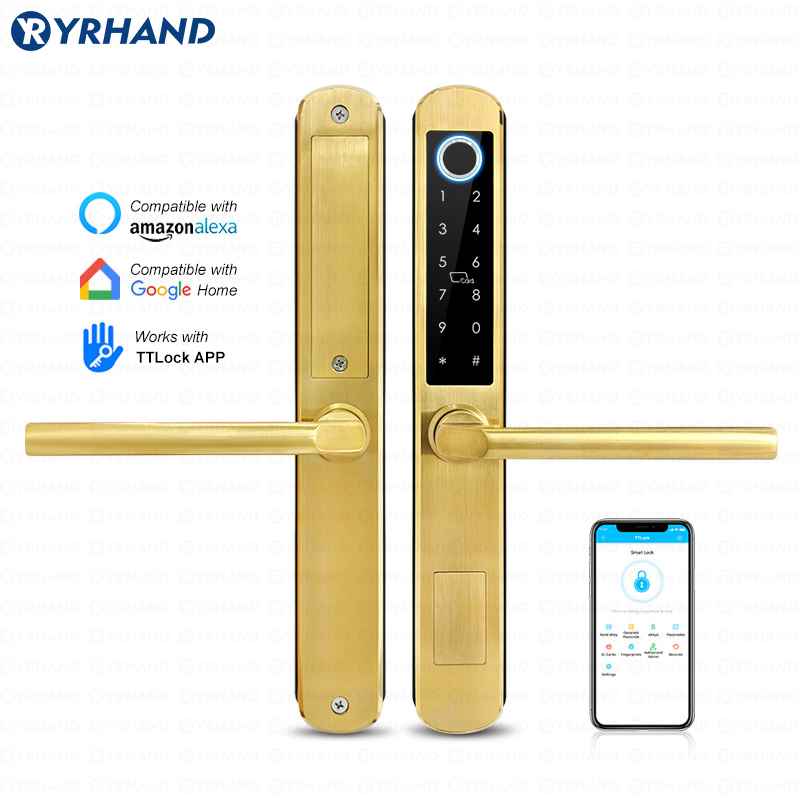 Unique Electronics Gadgets - IP66 Gold Edelstahl Schiebeglas Smart Lock