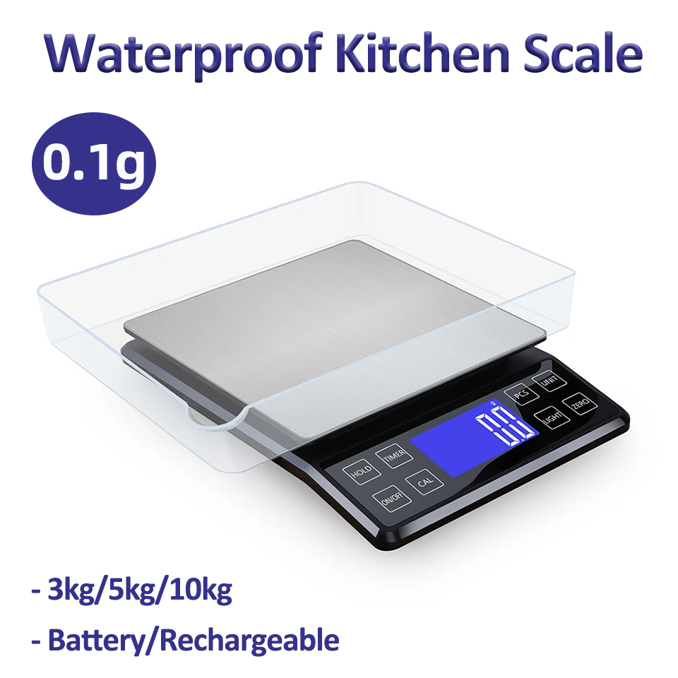 Unique Electronics Gadgets - Digitale Küchen waage 0,1g hochpräzise 3kg/5kg/10kg