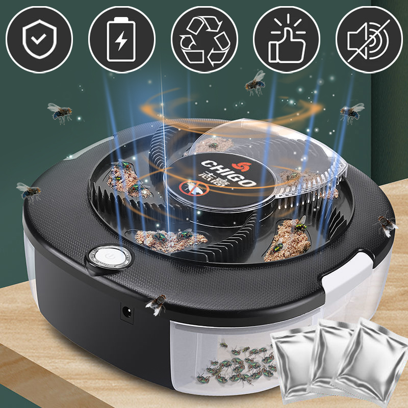 Kitchen Electronics Gadgets - Fliegenfänger wiederaufladbar/USB elektrische Fliegenfalle CHIGO Sicherheits-Insektenfliegenfalle