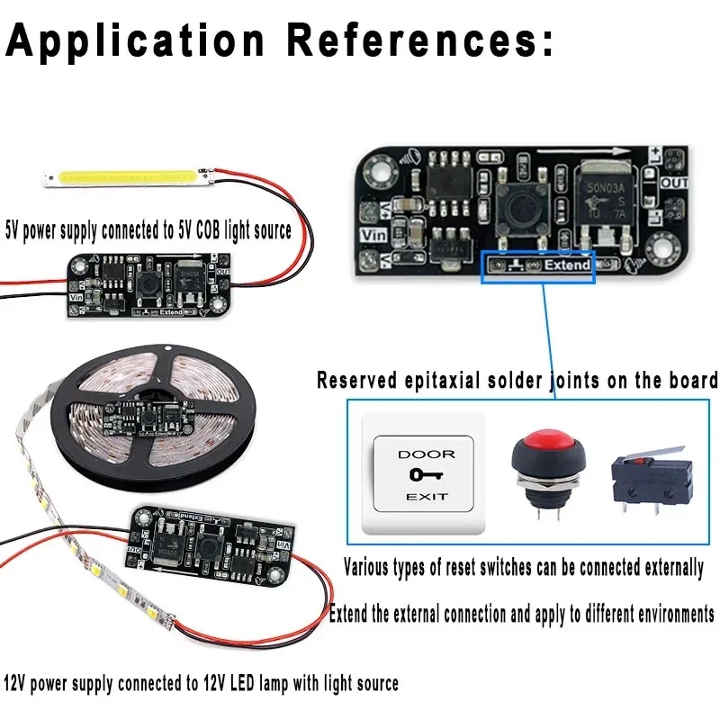 Electronics & Gadgets Starting With T - Mikro-Tasten-Dimmplatine, bistabiles elektronisches Schaltermodul, Lampendimmmodul mit