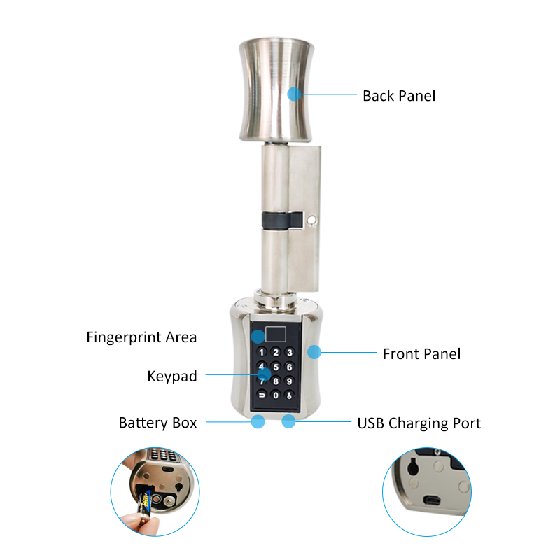 Fingerabdruck-Smart-Zylindersc – Unique Electronics Gadgets Bewertung und Preis