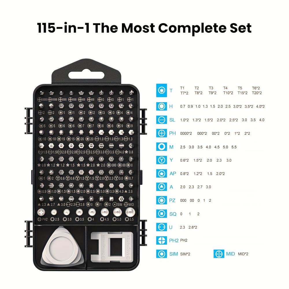 115-in-1 Präzisions-Schraubend – Electronics Repair Gadgets Bewertung und Preis